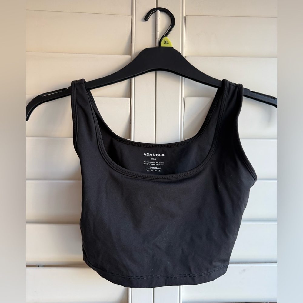 Adanola Classic Black Sports Bra sz S